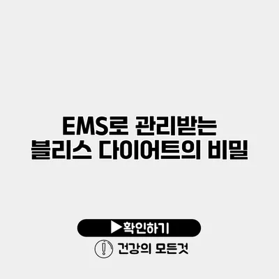 EMS로 관리받는 블리스 다이어트의 비밀