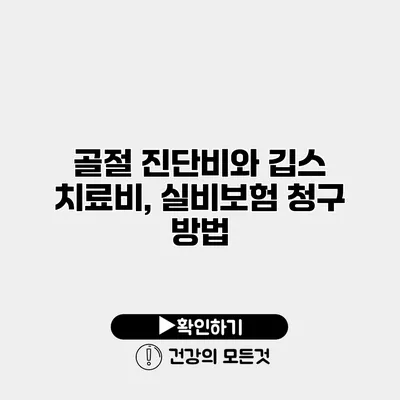 골절 진단비와 깁스 치료비, 실비보험 청구 방법