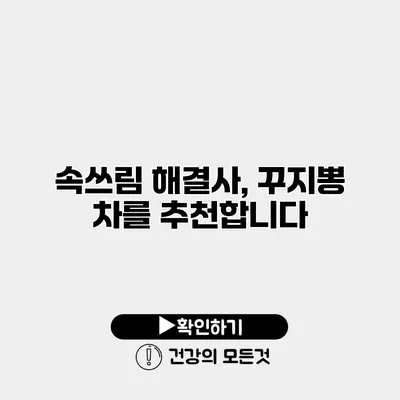 속쓰림 해결사, 꾸지뽕 차를 추천합니다