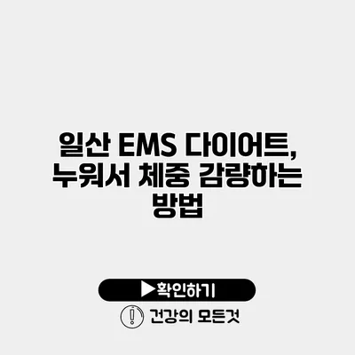 일산 EMS 다이어트, 누워서 체중 감량하는 방법