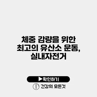 체중 감량을 위한 최고의 유산소 운동, 실내자전거