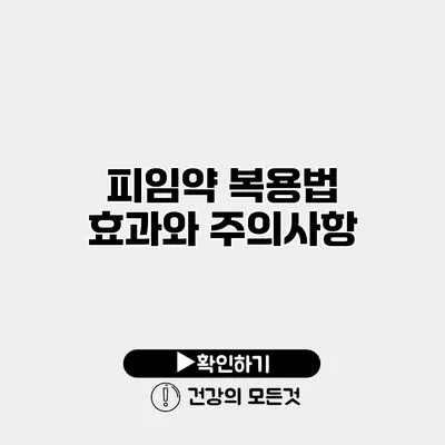 피임약 복용법 효과와 주의사항