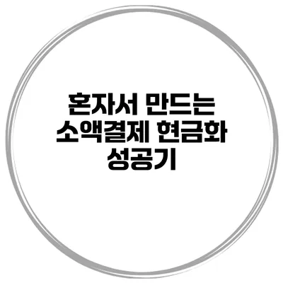 혼자서 만드는 소액결제 현금화 성공기