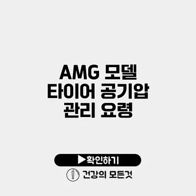 AMG 모델 타이어 공기압 관리 요령