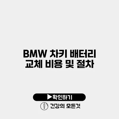 BMW 차키 배터리 교체 비용 및 절차