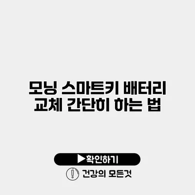 모닝 스마트키 배터리 교체 간단히 하는 법