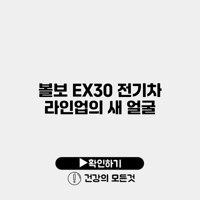 볼보 EX30 전기차 라인업의 새 얼굴