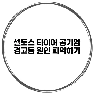 셀토스 타이어 공기압 경고등 원인 파악하기