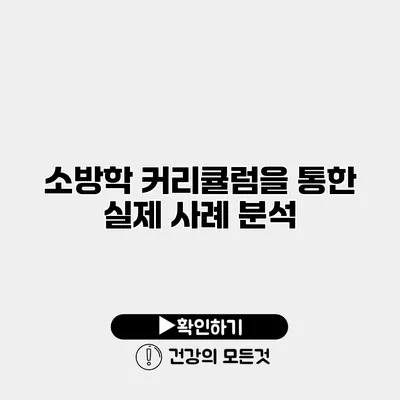 소방학 커리큘럼을 통한 실제 사례 분석