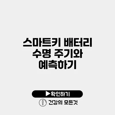 스마트키 배터리 수명 주기와 예측하기