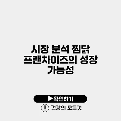 시장 분석 찜닭 프랜차이즈의 성장 가능성