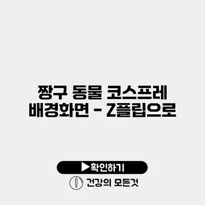 짱구 동물 코스프레 배경화면 - Z플립으로