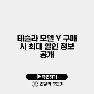 테슬라 모델 Y 구매 시 최대 할인 정보 공개